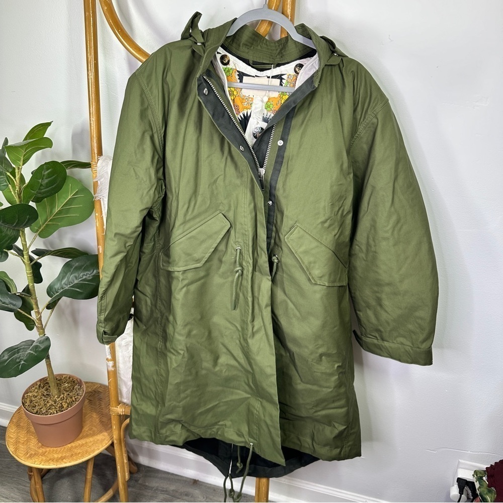 NWT Tory Burch Green Oversized Parka Jacket sz M - Picture 4 of 12